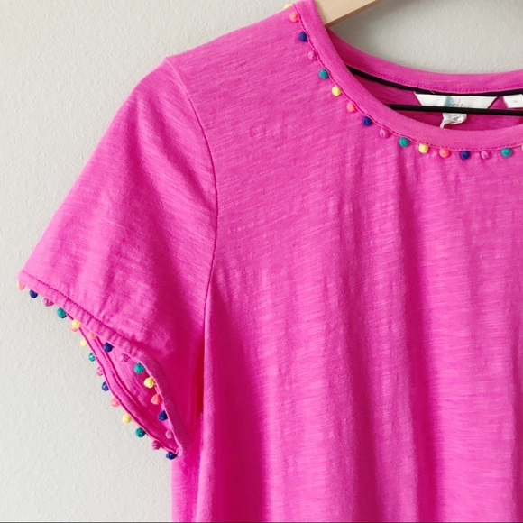 Boden British Charlie Pom Jersey Tee Shirt Pink M - Picture 5 of 16